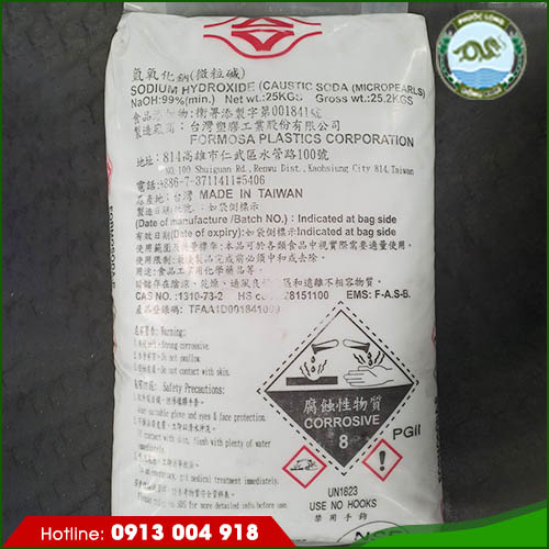 Xút hạt NaOH 99% (Taiwan)